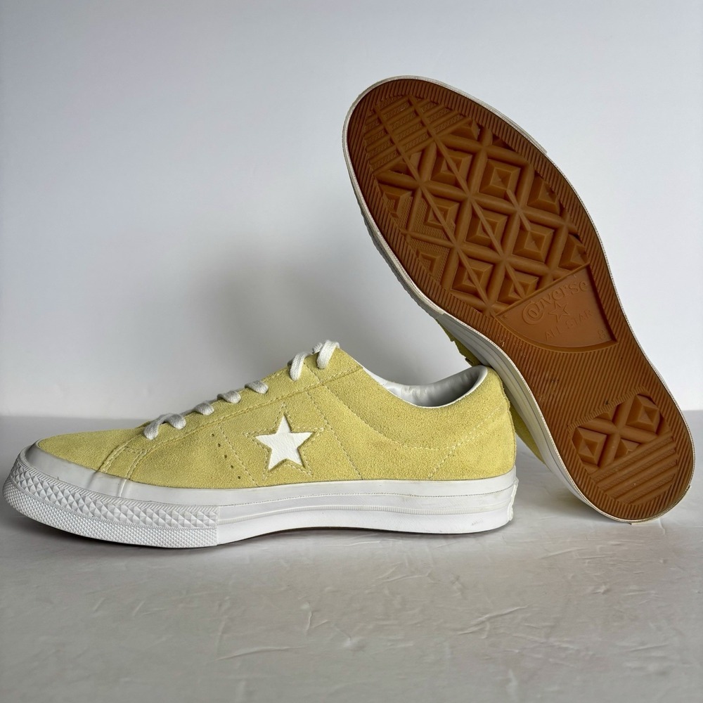 Converse One Star Ox Yellow Suede Unisex Sneaker Men 8 / Women 10 Lemon Haze EUC